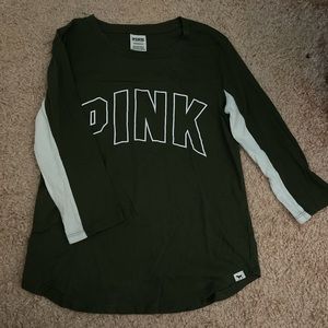 Olive green three quarter sleeve shirt